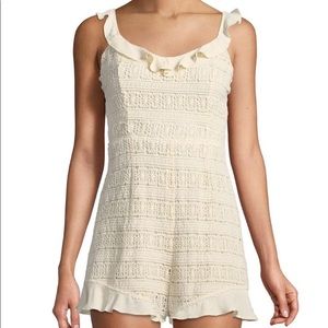 ASTR Crochet Ruffle-Trim Romper